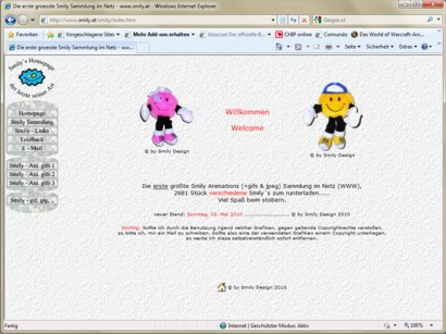 Smilys Homepage - der letzte seiner Art